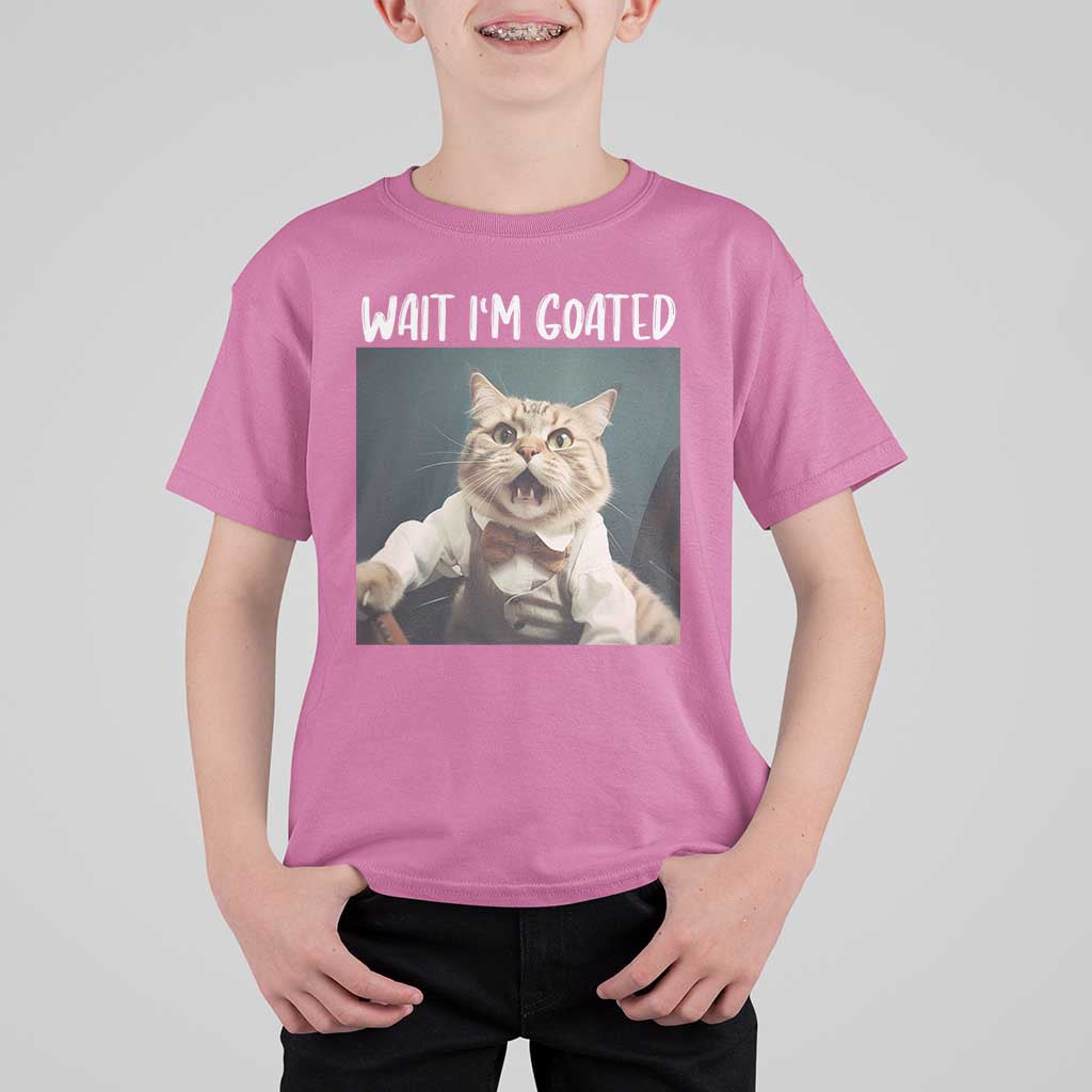 Funny Meme Cat T Shirt For Kid Wait I'm Goat - Wonder Print Shop