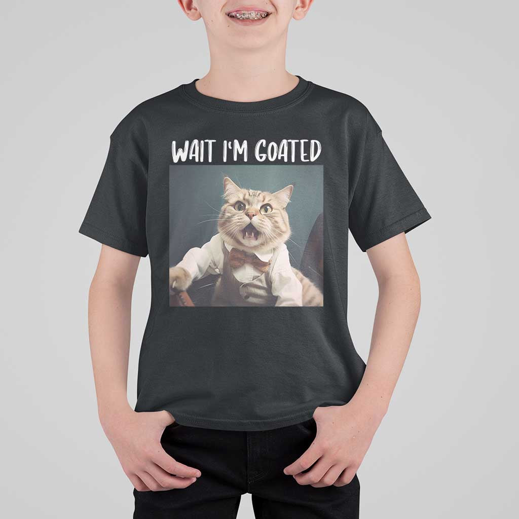 Funny Meme Cat T Shirt For Kid Wait I'm Goat - Wonder Print Shop