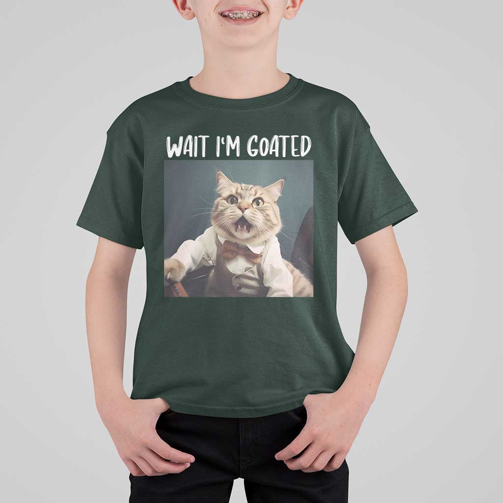 Funny Meme Cat T Shirt For Kid Wait I'm Goat - Wonder Print Shop