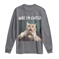 Funny Meme Cat Long Sleeve Shirt Wait I'm Goat