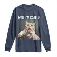 Funny Meme Cat Long Sleeve Shirt Wait I'm Goat
