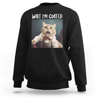 Funny Meme Cat Sweatshirt Wait I'm Goat - Wonder Print Shop