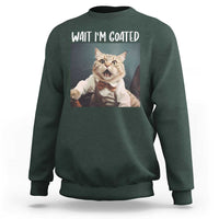 Funny Meme Cat Sweatshirt Wait I'm Goat - Wonder Print Shop