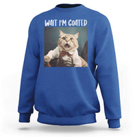 Funny Meme Cat Sweatshirt Wait I'm Goat - Wonder Print Shop