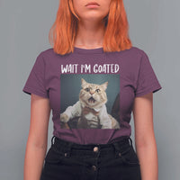 Funny Meme Cat T Shirt For Women Wait I'm Goat - Wonder Print Shop