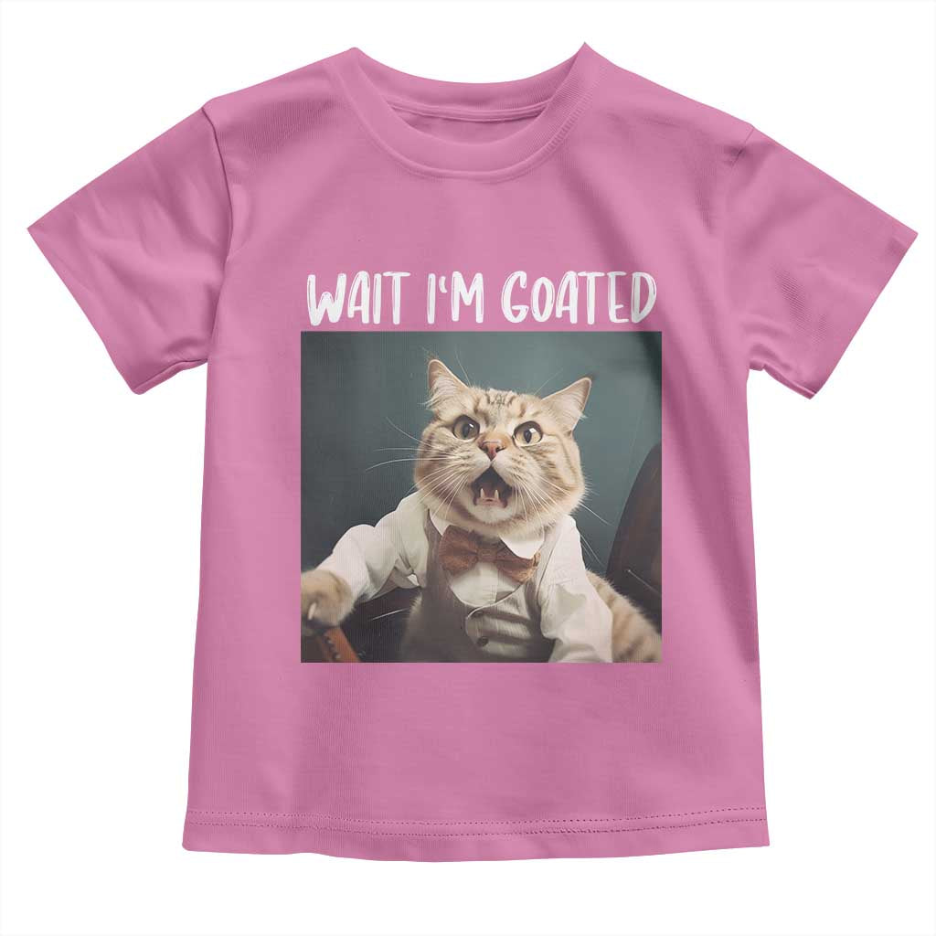 Funny Meme Cat Toddler T Shirt Wait I'm Goat