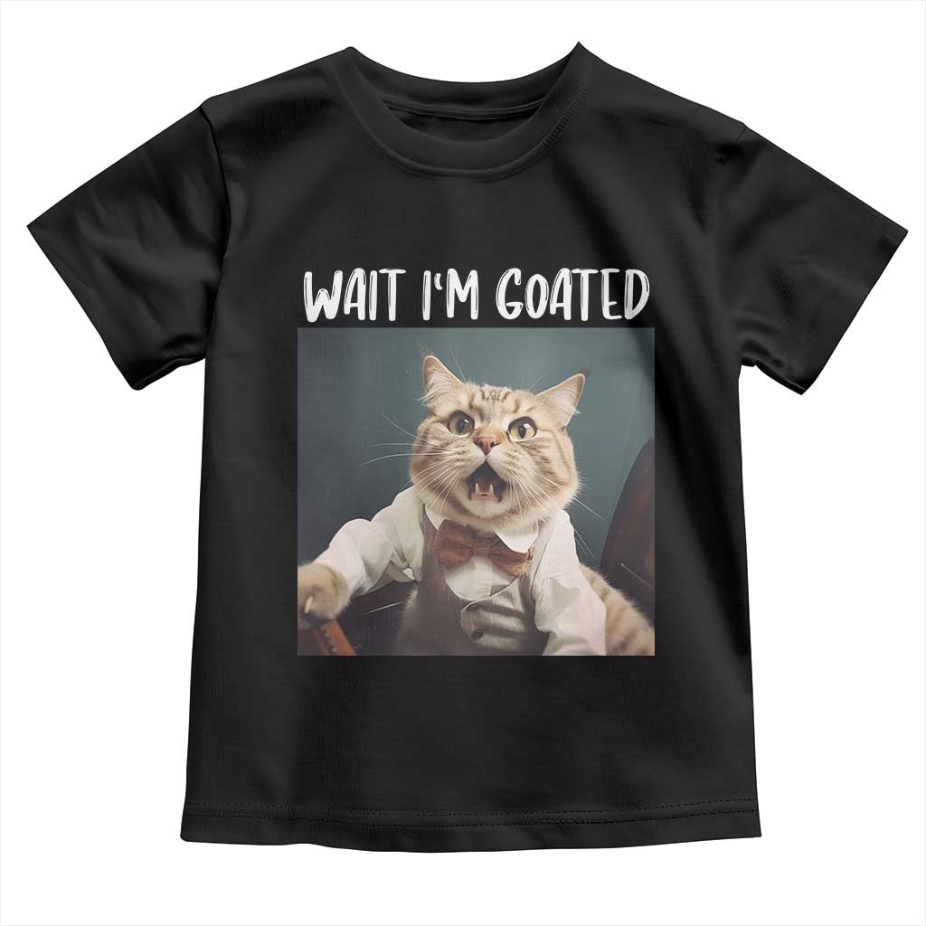 Funny Meme Cat Toddler T Shirt Wait I'm Goat