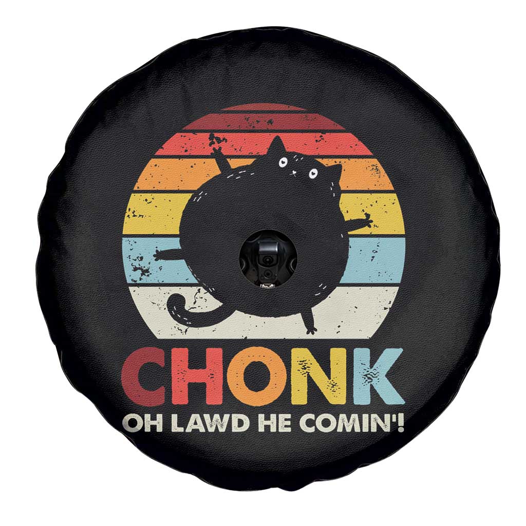 Funny Fat Cat Spare Tire Cover Chonk Oh Lawd He Comin'