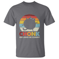 Funny Fat Cat T Shirt Chonk Oh Lawd He Comin' - Wonder Print Shop