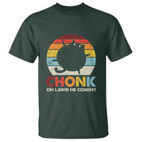 Funny Fat Cat T Shirt Chonk Oh Lawd He Comin' - Wonder Print Shop