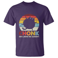 Funny Fat Cat T Shirt Chonk Oh Lawd He Comin' - Wonder Print Shop