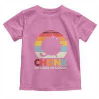 Funny Fat Cat Toddler T Shirt Chonk Oh Lawd He Comin'