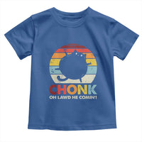 Funny Fat Cat Toddler T Shirt Chonk Oh Lawd He Comin'