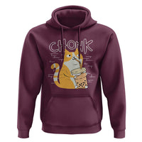 Funny Fat Cat Hoodie Chonk Drinking Bubble Tea