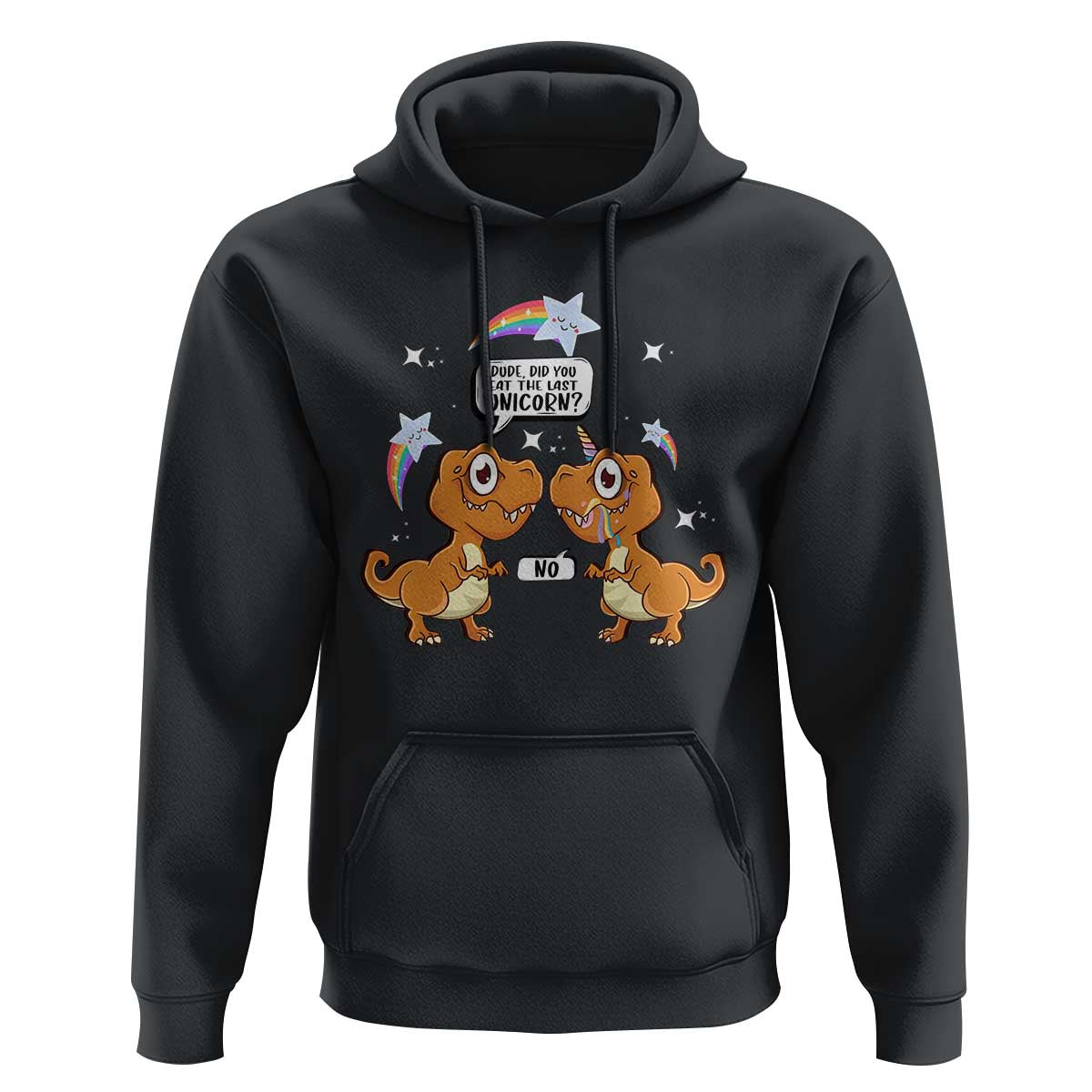 Funny Dinosaur Eat The Last Unicorn Hoodie