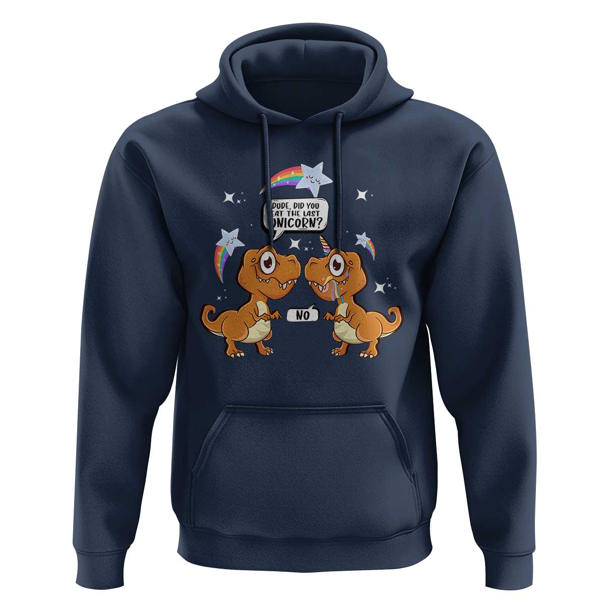 Funny Dinosaur Eat The Last Unicorn Hoodie