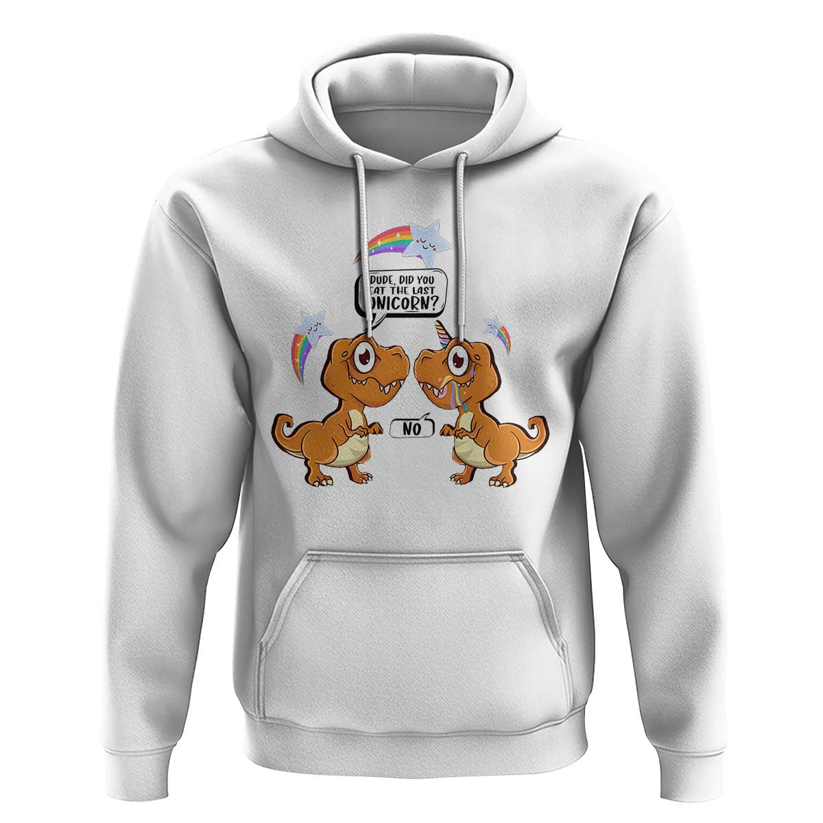 Funny Dinosaur Eat The Last Unicorn Hoodie
