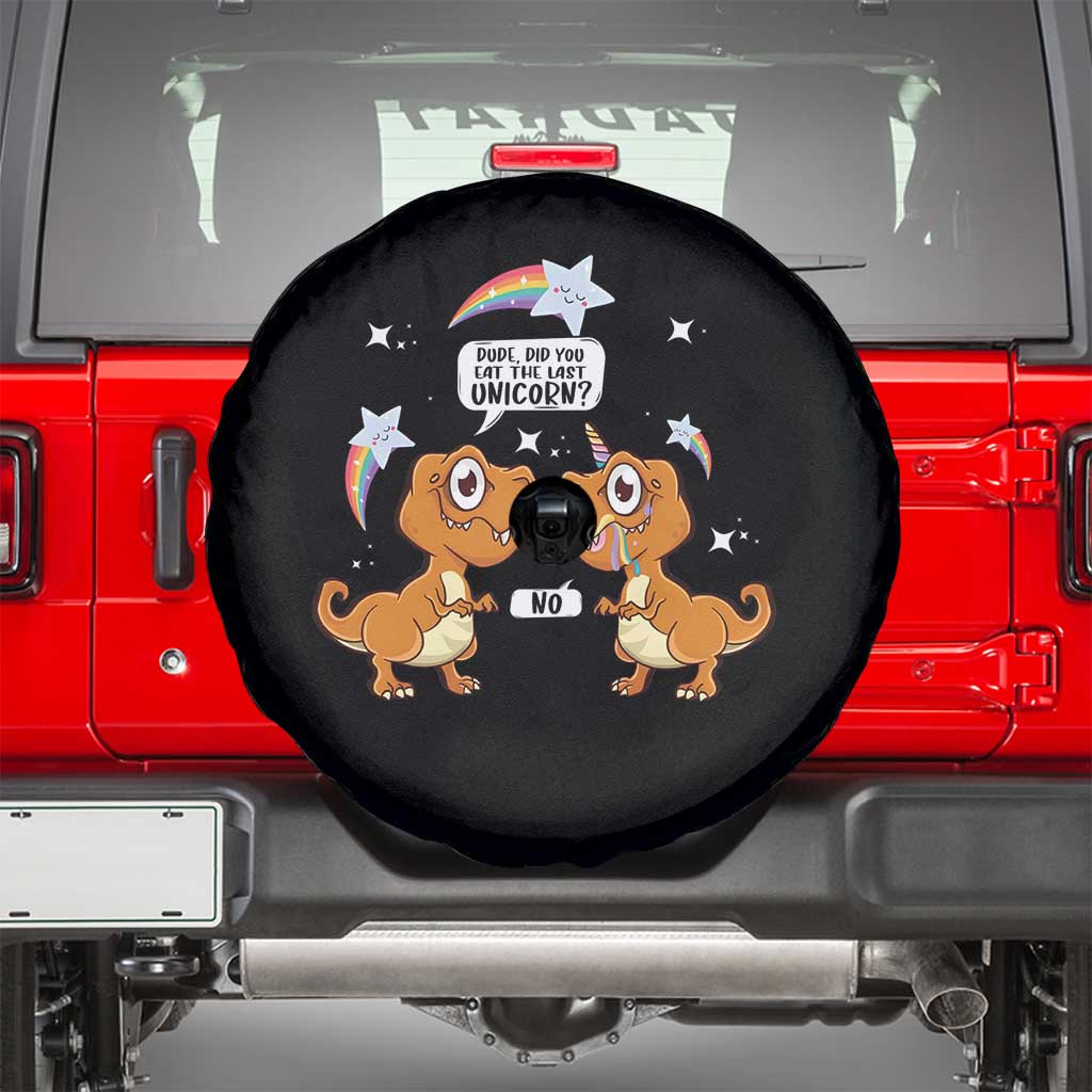 Funny Dinosaur Eat The Last Unicorn Spare Tire Cover