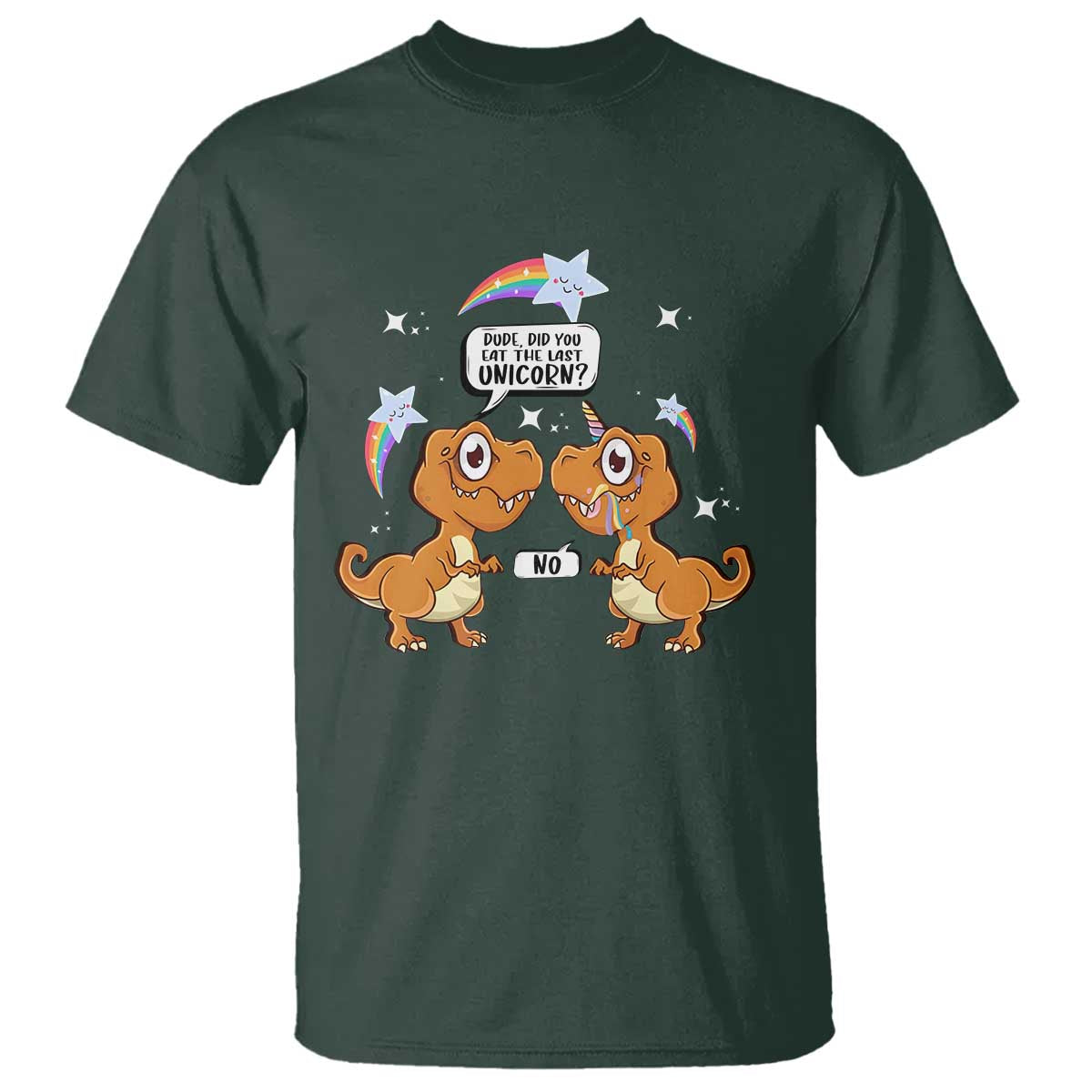 Funny Dinosaur Eat The Last Unicorn T Shirt - Wonder Print Shop