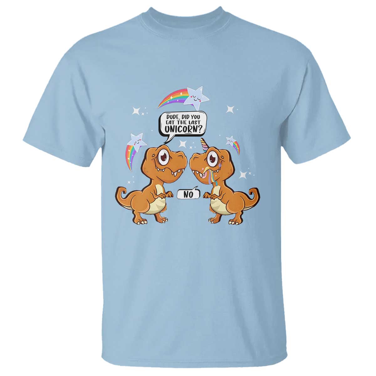 Funny Dinosaur Eat The Last Unicorn T Shirt - Wonder Print Shop
