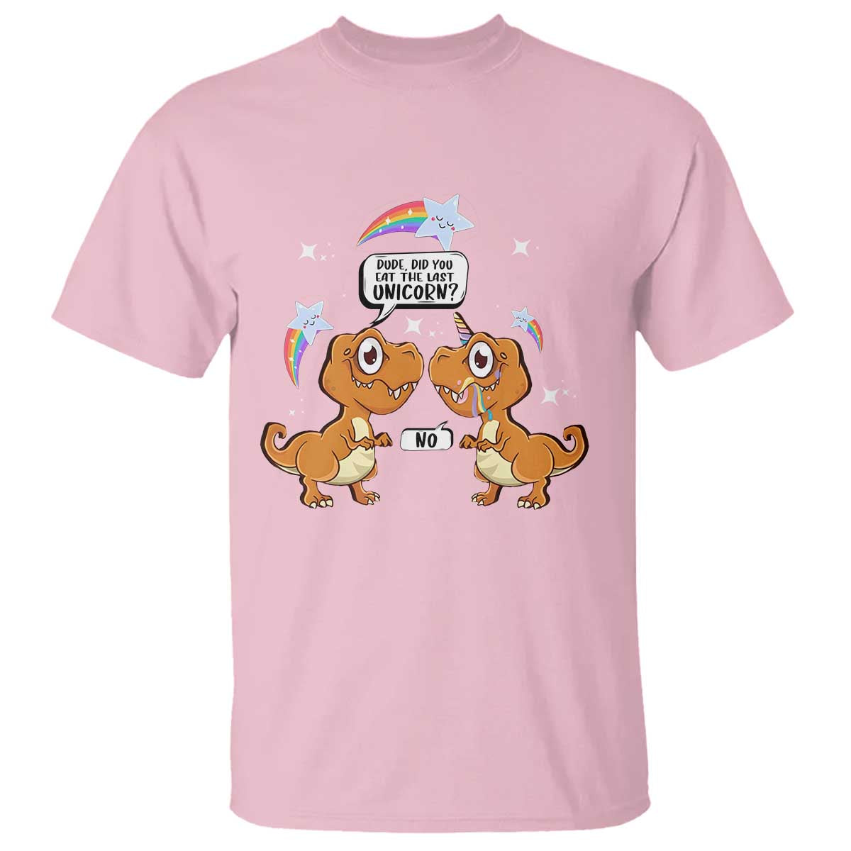 Funny Dinosaur Eat The Last Unicorn T Shirt - Wonder Print Shop