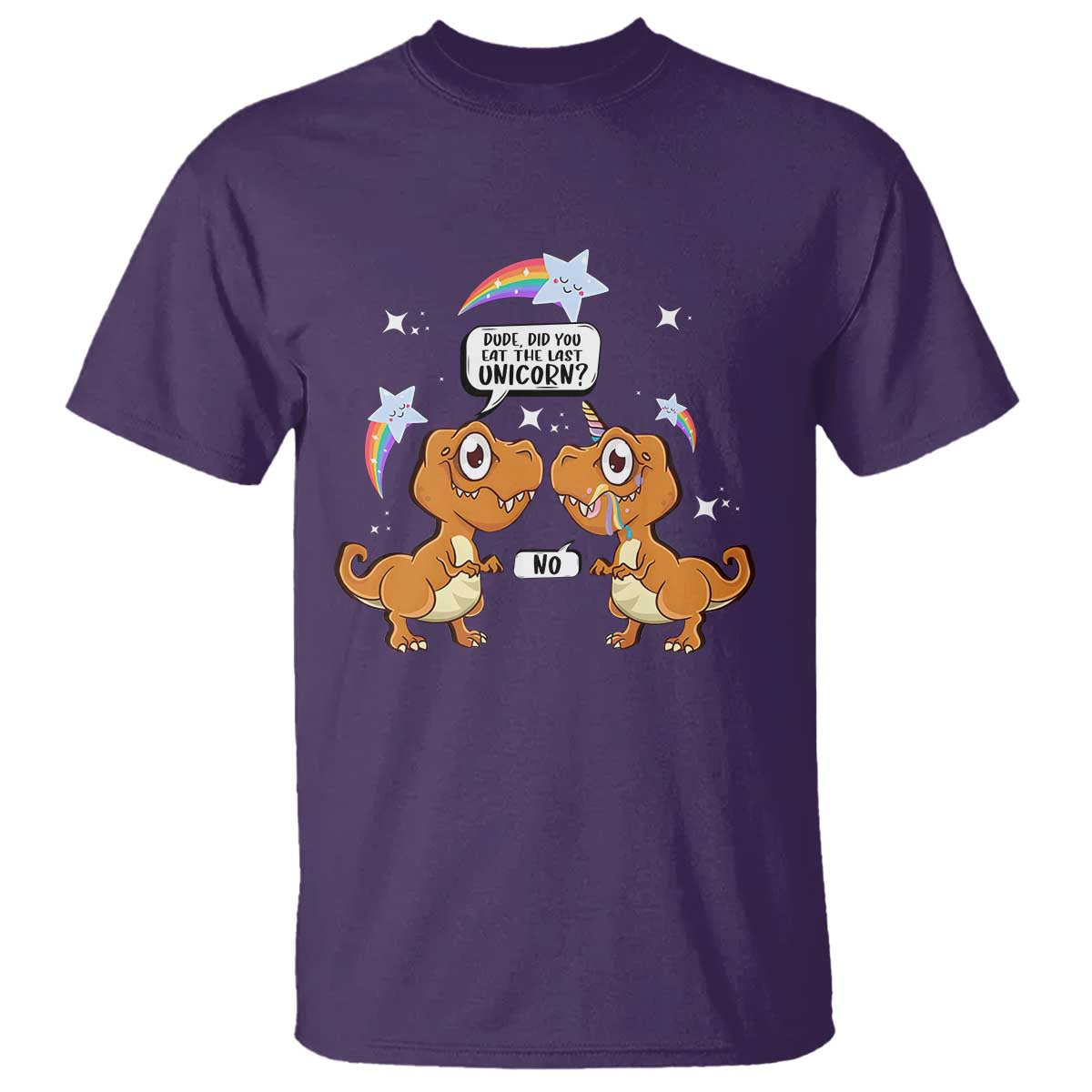 Funny Dinosaur Eat The Last Unicorn T Shirt - Wonder Print Shop