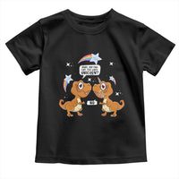 Funny Dinosaur Eat The Last Unicorn Toddler T Shirt