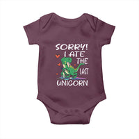 Funny Dinosaur Baby Onesie Sorry I Ate The Last Unicorn