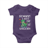 Funny Dinosaur Baby Onesie Sorry I Ate The Last Unicorn