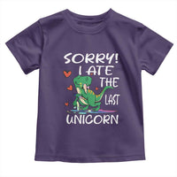 Funny Dinosaur Toddler T Shirt Sorry I Ate The Last Unicorn