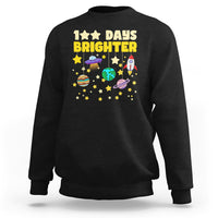 100th Day Of School Sweatshirt 100 Days Brighter Stars Rocket Outer Space - Wonder Print Shop
