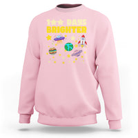100th Day Of School Sweatshirt 100 Days Brighter Stars Rocket Outer Space - Wonder Print Shop