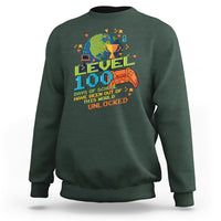 100th Day Of School Sweatshirt Level 100 Days Have Been Out Of This World Unlocked Gamer Outer Space - Wonder Print Shop