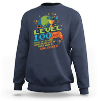 100th Day Of School Sweatshirt Level 100 Days Have Been Out Of This World Unlocked Gamer Outer Space - Wonder Print Shop
