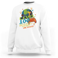 100th Day Of School Sweatshirt Level 100 Days Have Been Out Of This World Unlocked Gamer Outer Space - Wonder Print Shop