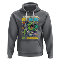 100th Day Of School Hoodie I Blasted Through 100 Days Dinosaur Astronaut - Wonder Print Shop