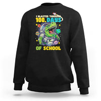 100th Day Of School Sweatshirt I Blasted Through 100 Days Dinosaur Astronaut - Wonder Print Shop