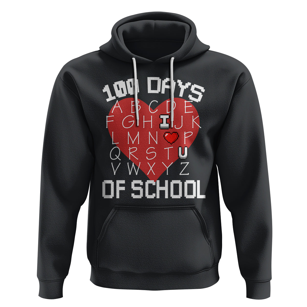 100 Days Of School Alphabet Love Hoodie - Wonder Print Shop