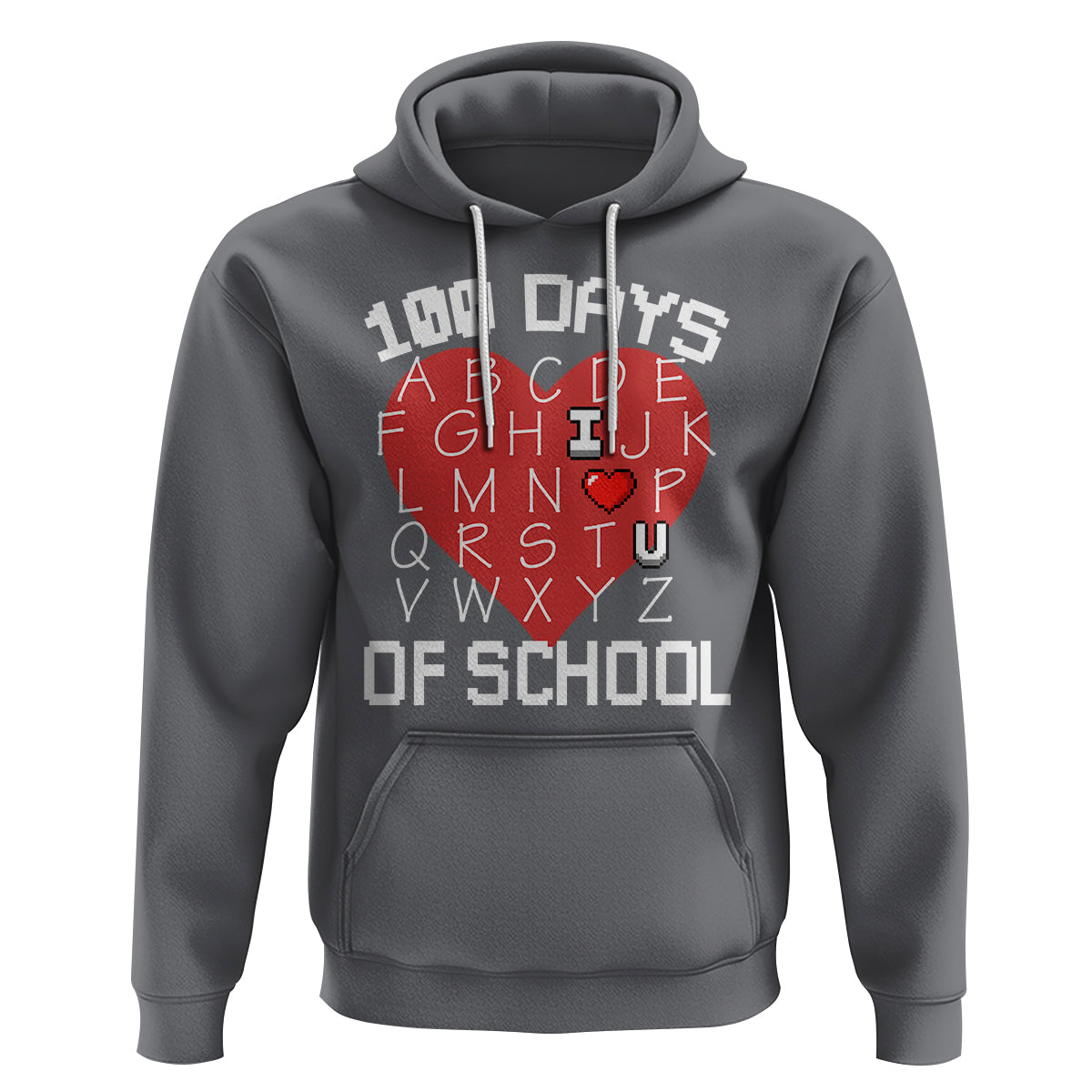 100 Days Of School Alphabet Love Hoodie - Wonder Print Shop