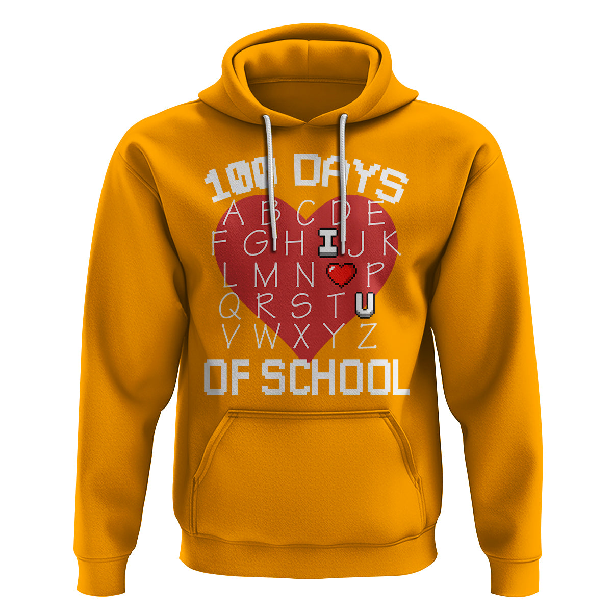 100 Days Of School Alphabet Love Hoodie - Wonder Print Shop