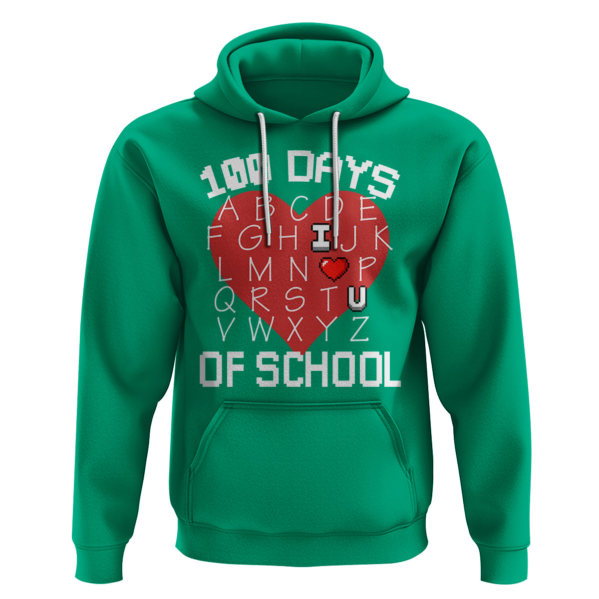100 Days Of School Alphabet Love Hoodie - Wonder Print Shop