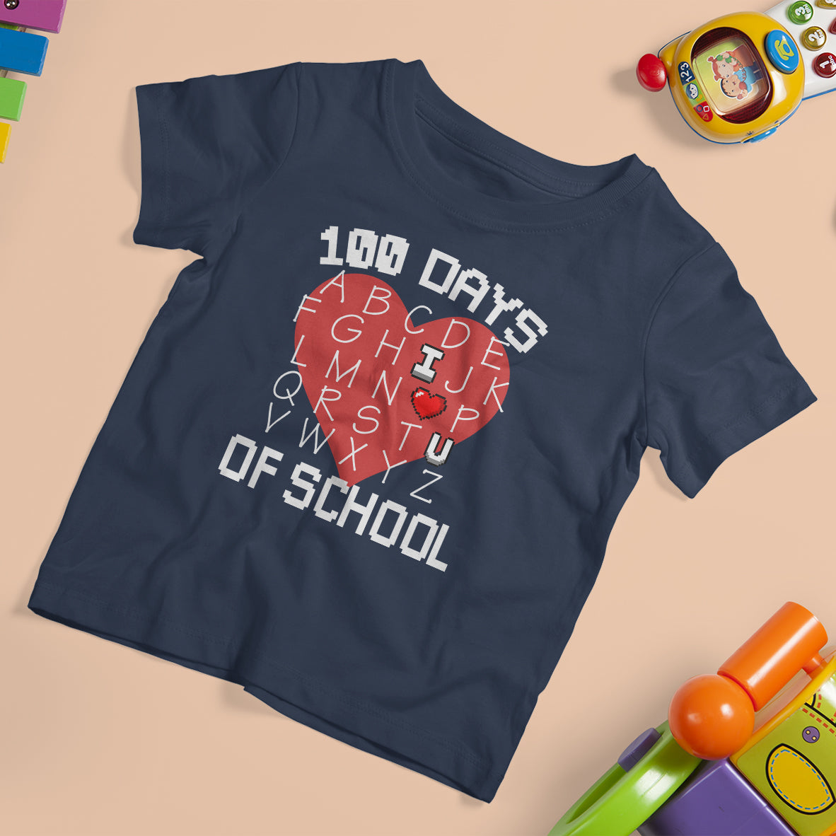 100 Days Of School Alphabet Love T Shirt For Kid - Wonder Print Shop