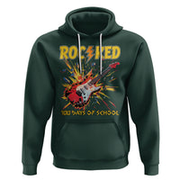 100th Day Of School Hoodie I Rocked 100 Days Funny Rock Lover Guitar - Wonder Print Shop