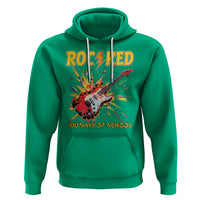 100th Day Of School Hoodie I Rocked 100 Days Funny Rock Lover Guitar - Wonder Print Shop
