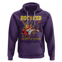 100th Day Of School Hoodie I Rocked 100 Days Funny Rock Lover Guitar - Wonder Print Shop