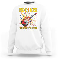 100th Day Of School Sweatshirt I Rocked 100 Days Funny Rock Lover Guitar - Wonder Print Shop