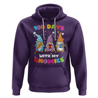 100th Day Of School Hoodie 100 Days With My Gnomies Smarter - Wonder Print Shop