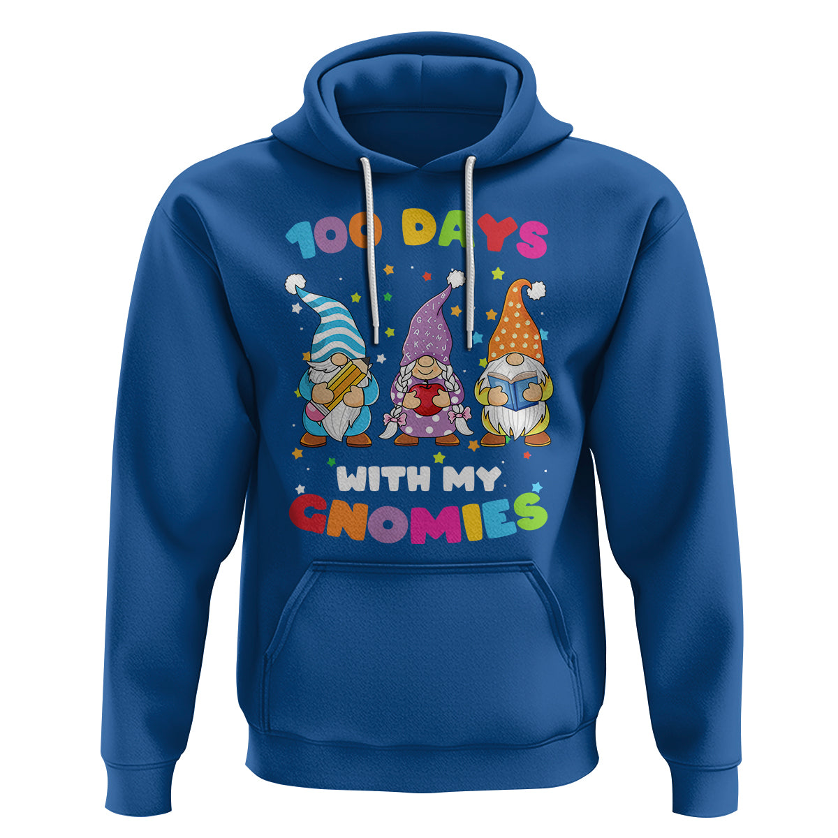 100th Day Of School Hoodie 100 Days With My Gnomies Smarter - Wonder Print Shop