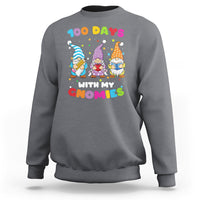 100th Day Of School Sweatshirt 100 Days With My Gnomies Smarter - Wonder Print Shop