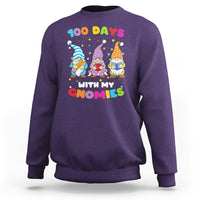 100th Day Of School Sweatshirt 100 Days With My Gnomies Smarter - Wonder Print Shop